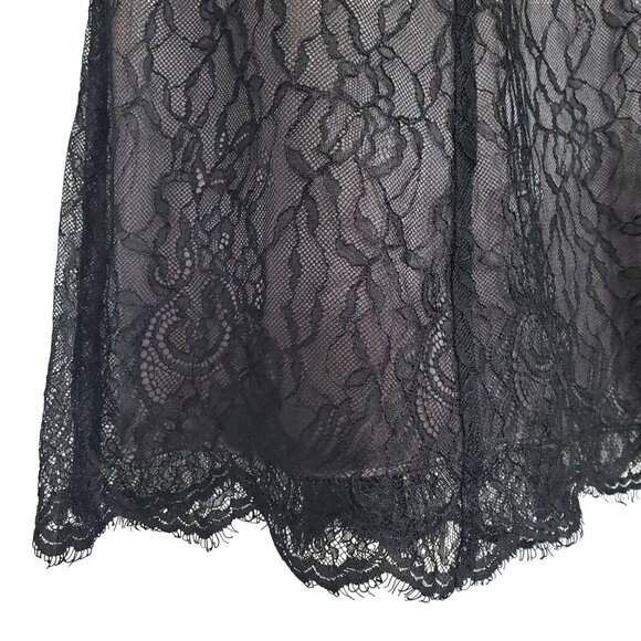 Alfani Plus 18W Skirt Drop Waist Black Lace Lined A Line Dressy Elegant Midi - Picture 5 of 12